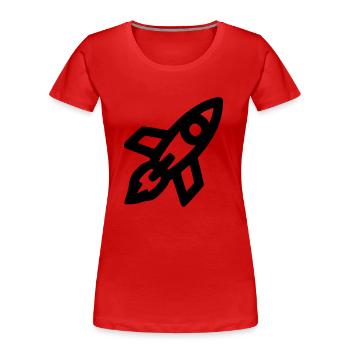 Rocket - Women's Premium Organic T-Shirt - red - Front - Mia (176cm)