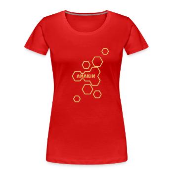 Name Anakin - Frauen Premium Bio T-Shirt - Rot - Vorne - Mia (176cm)