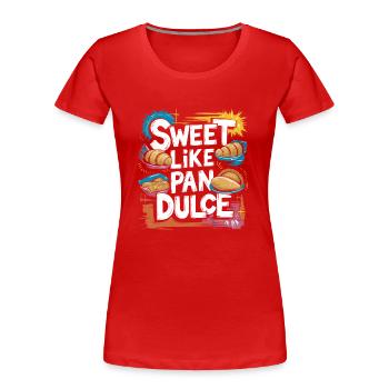 Pure douceur mexicaine - T-shirt bio Premium Femme - rouge - Devant - Mia (176cm)
