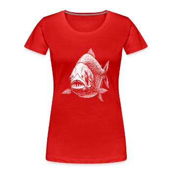Piranhas - T-shirt bio Premium Femme - rouge - Devant - Mia (176cm)