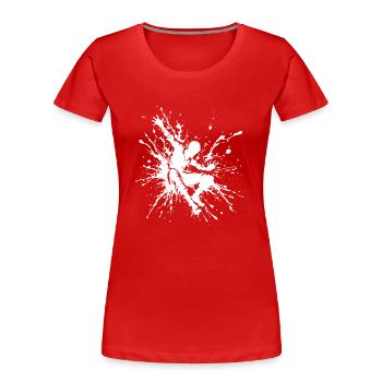 danseurs Swing street break Danse cool fun - T-shirt bio Premium Femme - rouge - Devant - Mia (176cm)