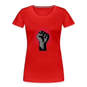 faust / fist - Frauen Premium Bio T-Shirt - Rot - Vorne - Mia (176cm)