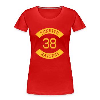 turkiye_38 - Frauen Premium Bio T-Shirt - Rot - Vorne - Mia (176cm)