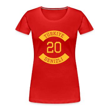 turkiye_20 - Frauen Premium Bio T-Shirt - Rot - Vorne - Mia (176cm)