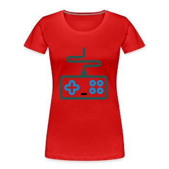 Gaming / eSports / Controller - Women's Premium Organic T-Shirt - red - Front - Mia (176cm)