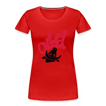 toto olle - T-shirt bio Premium Femme - rouge - Devant - Mia (176cm)