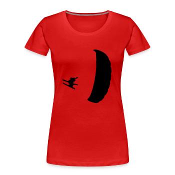 Speedflying / Speedriding /Speedgliding - T-shirt bio Premium Femme - rouge - Devant - Mia (176cm)