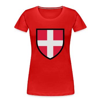 Blason Savoie (T3) - T-shirt bio Premium Femme - rouge - Devant - Mia (176cm)