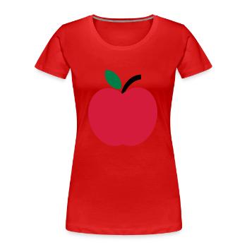 apfel - Frauen Premium Bio T-Shirt - Rot - Vorne - Mia (176cm)