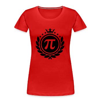 Lorbeerkranz (Mathe-König) - Frauen Premium Bio T-Shirt - Rot - Vorne - Mia (176cm)
