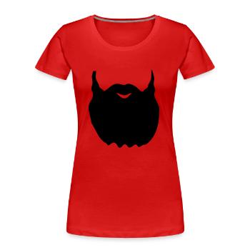 bart - Frauen Premium Bio T-Shirt - Rot - Vorne - Mia (176cm)