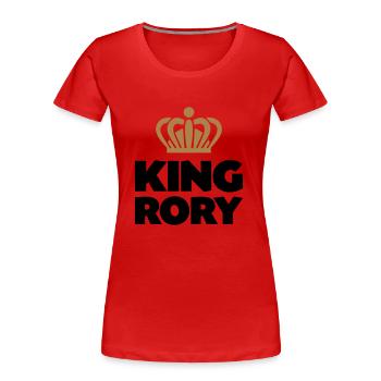 King rory name thing crown - Women's Premium Organic T-Shirt - red - Front - Mia (176cm)