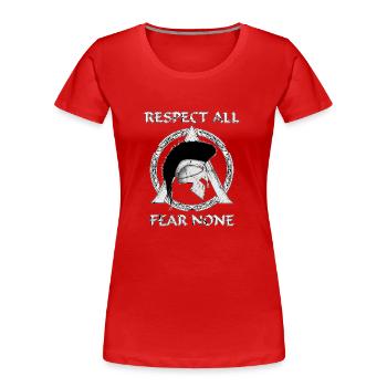 Sparta Symbol - Frauen Premium Bio T-Shirt - Rot - Vorne - Mia (176cm)
