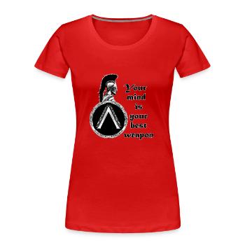 Leonidas Sparta - T-shirt bio Premium Femme - rouge - Devant - Mia (176cm)