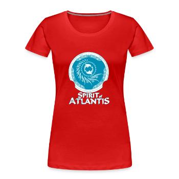 Delfine - Frauen Premium Bio T-Shirt - Rot - Vorne - Mia (176cm)