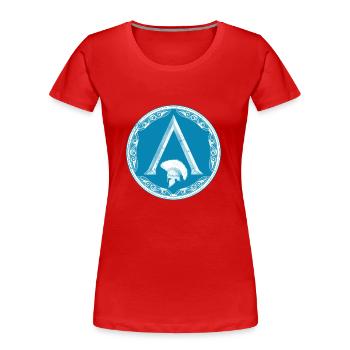 Sparta Symbol - Frauen Premium Bio T-Shirt - Rot - Vorne - Mia (176cm)