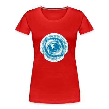Griechenland - Frauen Premium Bio T-Shirt - Rot - Vorne - Mia (176cm)