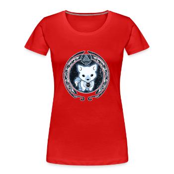 Fenrir - Women's Premium Organic T-Shirt - red - Front - Mia (176cm)
