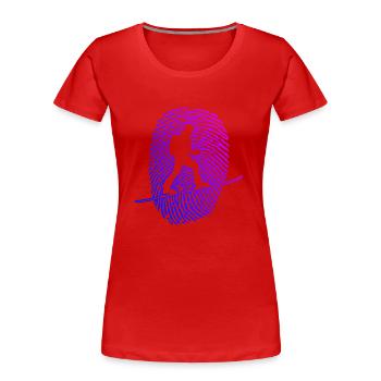 Ski Alpinisme Femmes Ski Tour Ski Tour Ski Tour - T-shirt bio Premium Femme - rouge - Devant - Mia (176cm)