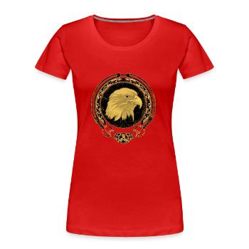 Keltischer Falke Zodiac - Frauen Premium Bio T-Shirt - Rot - Vorne - Mia (176cm)