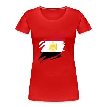 Ägypten Flagge Hurghada Afrika Ägyptische Fahne - Frauen Premium Bio T-Shirt - Rot - Vorne - Mia (176cm)