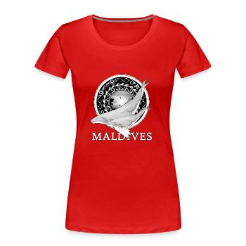Buckelwale Malediven - Frauen Premium Bio T-Shirt - Rot - Vorne - Mia (176cm)