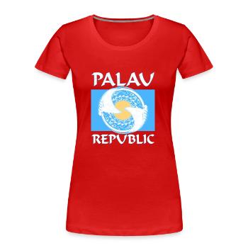 Raies Manta des Palaos - T-shirt bio Premium Femme - rouge - Devant - Mia (176cm)