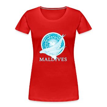 Buckelwale Malediven - Frauen Premium Bio T-Shirt - Rot - Vorne - Mia (176cm)