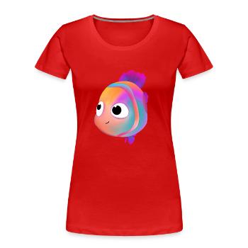 Cute Fish - Women's Premium Organic T-Shirt - red - Front - Mia (176cm)