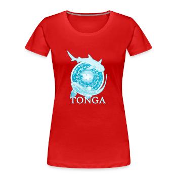Tonga zebra shark whitetip reef shark - Women's Premium Organic T-Shirt - red - Front - Mia (176cm)