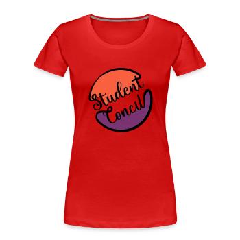 Student Concil - Women's Premium Organic T-Shirt - red - Front - Mia (176cm)