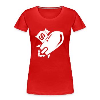 Bitcoin Trading Crypto Stocks - T-shirt bio Premium Femme - rouge - Devant - Mia (176cm)