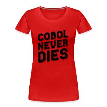 Programmation - T-shirt bio Premium Femme - rouge - Devant - Mia (176cm)