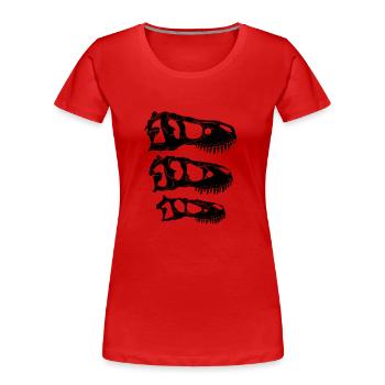 Daspletosaurus Tarbosaurus Tyrannosaurus Rex - T-shirt bio Premium Femme - rouge - Devant - Mia (176cm)