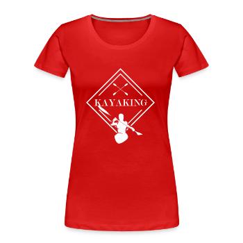 Sports nautiques en kayak - T-shirt bio Premium Femme - rouge - Devant - Mia (176cm)