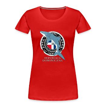 Requin-baleine République dominicaine - T-shirt bio Premium Femme - rouge - Devant - Mia (176cm)