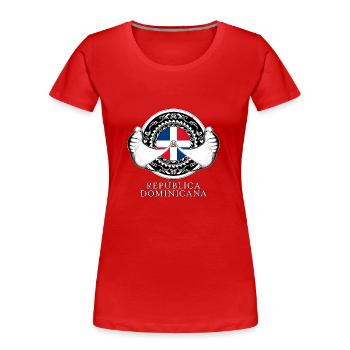 Raies manta République dominicaine - T-shirt bio Premium Femme - rouge - Devant - Mia (176cm)