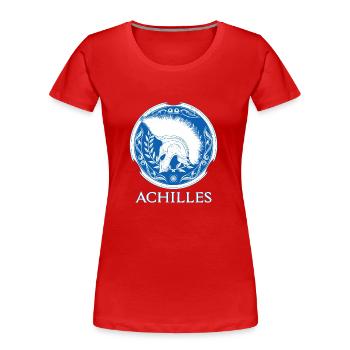 Achilles Greek warrior - Women's Premium Organic T-Shirt - red - Front - Mia (176cm)