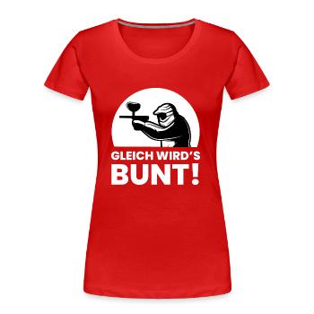 Paintball Airsoft - Frauen Premium Bio T-Shirt - Rot - Vorne - Mia (176cm)