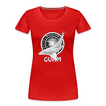 Guam Buckelwal - Frauen Premium Bio T-Shirt - Rot - Vorne - Mia (176cm)