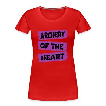 archery for beginners emotional intimacy - Frauen Premium Bio T-Shirt - Rot - Vorne - Mia (176cm)