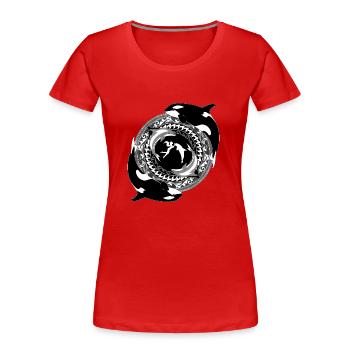 Daughter of Poseidon - Women's Premium Organic T-Shirt - red - Front - Mia (176cm)