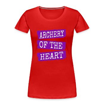 archery gift archery practice awesome true love - Frauen Premium Bio T-Shirt - Rot - Vorne - Mia (176cm)