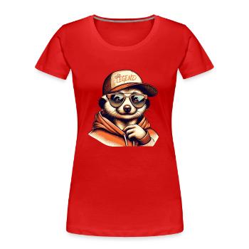Cute Legend - Women's Premium Organic T-Shirt - red - Front - Mia (176cm)