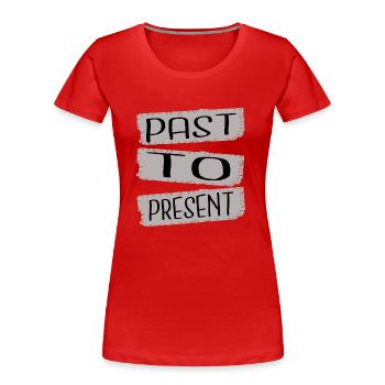 Expériences transformationnelles Transformation intérieure - T-shirt bio Premium Femme - rouge - Devant - Mia (176cm)