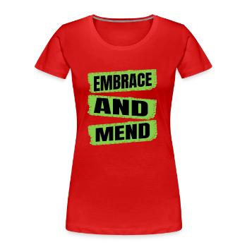 joke encouragement healing funny quote - Frauen Premium Bio T-Shirt - Rot - Vorne - Mia (176cm)