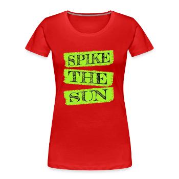 Ballon de volley-ball de plage Radiant Sunshine - T-shirt bio Premium Femme - rouge - Devant - Mia (176cm)