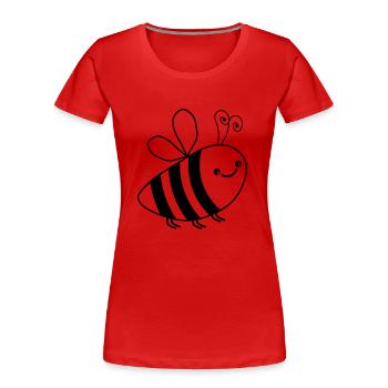 biene - Frauen Premium Bio T-Shirt - Rot - Vorne - Mia (176cm)