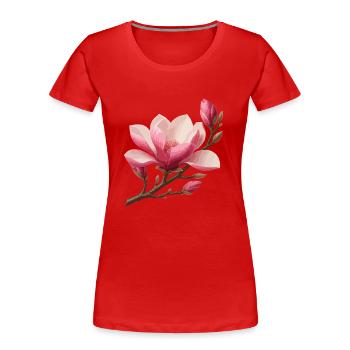 Magnolia - Women's Premium Organic T-Shirt - red - Front - Mia (176cm)