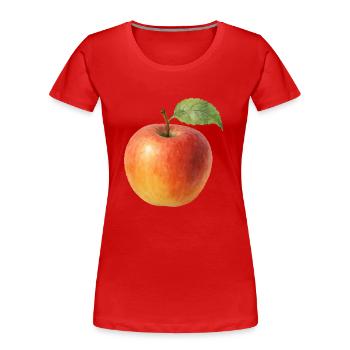 apfel - Frauen Premium Bio T-Shirt - Rot - Vorne - Mia (176cm)